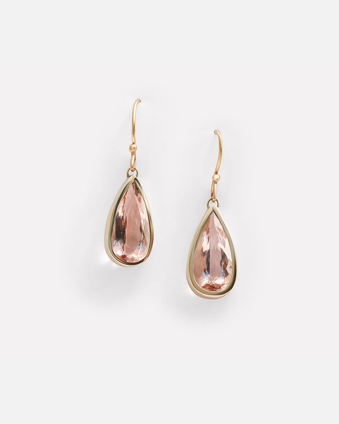 Pear / Morganite Drop Earrings