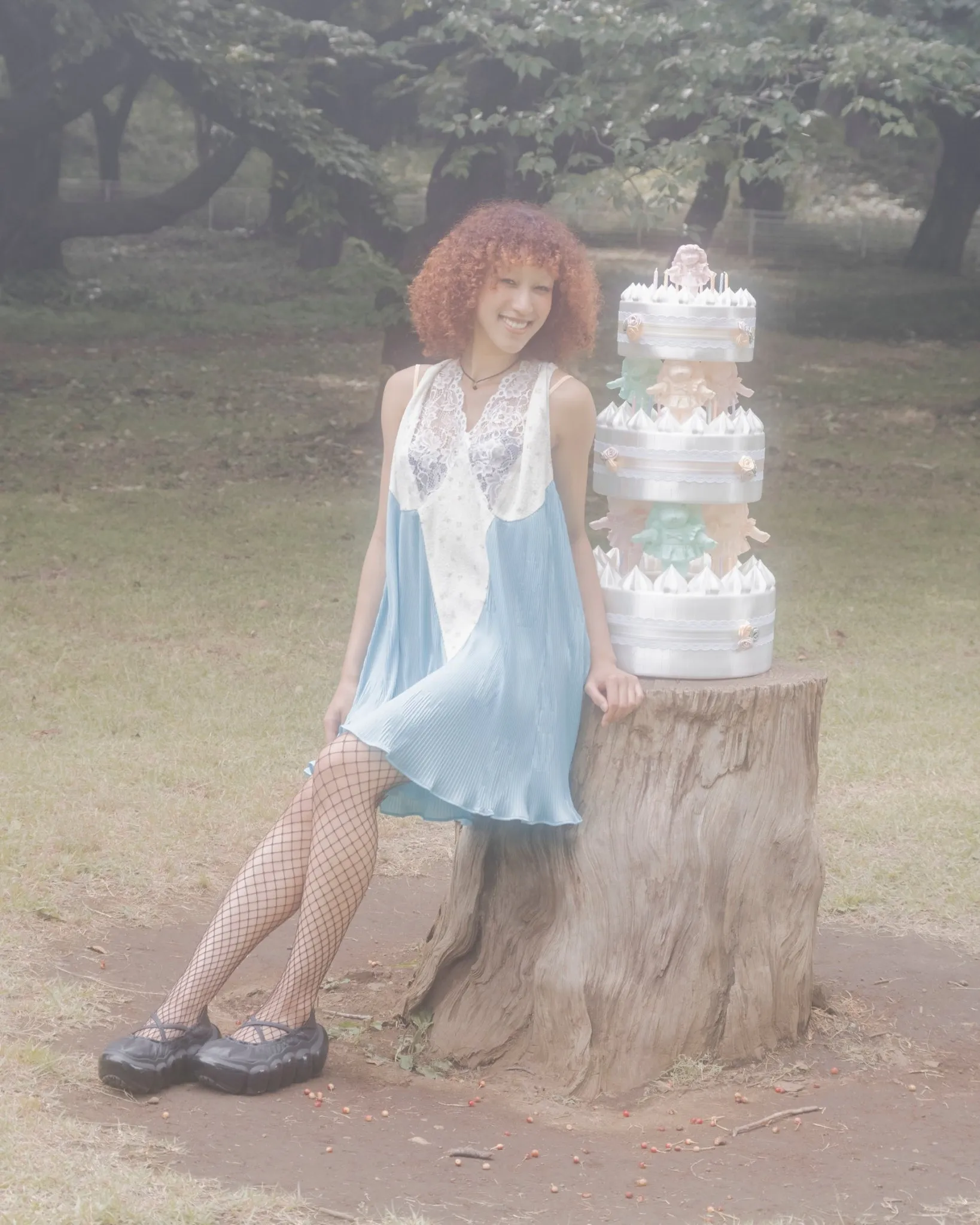 Picnic Dress / Blue Combi