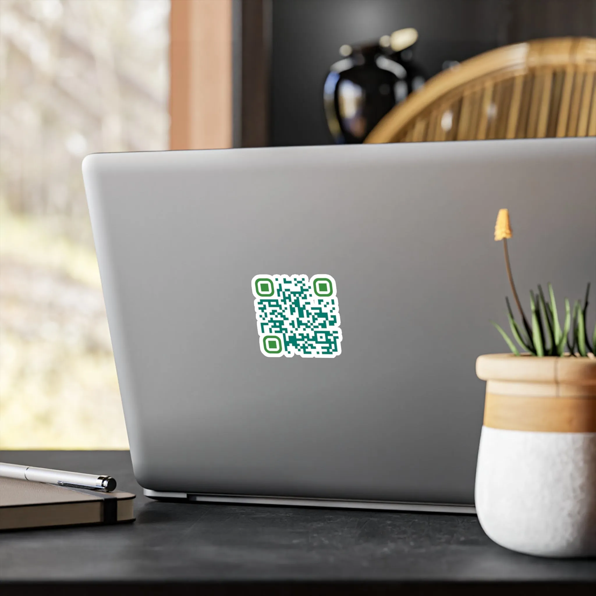 QR Code Waterproof Kiss-Cut Vinyl Decal/Sticker - Cultivate Joy and Happiness