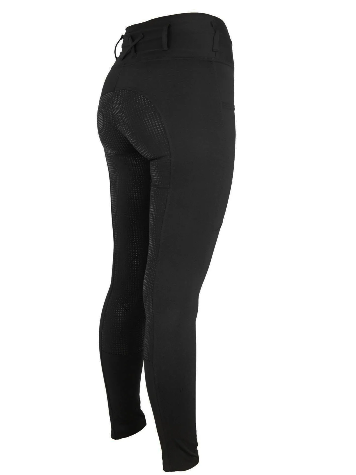 "Alice" Riding tights in Black with or without silicone seat grip