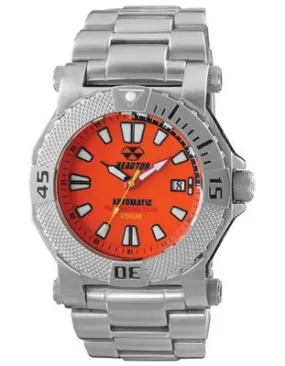 Reactor Mens Neutron Watch - Steel Case & Bracelet - Orange Dial - 300m