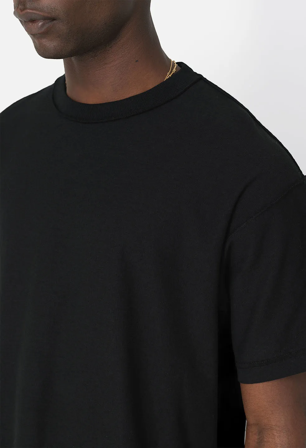 Reversed Cropped Tee / Black