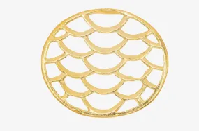 Round Filigree Charm Wholesale 14K Gold, Solid 14K Gold, G242