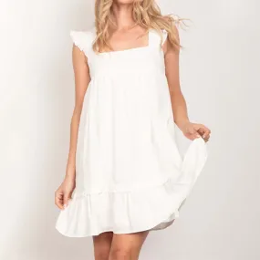 Ruffle Sleeveless Tieback Dress