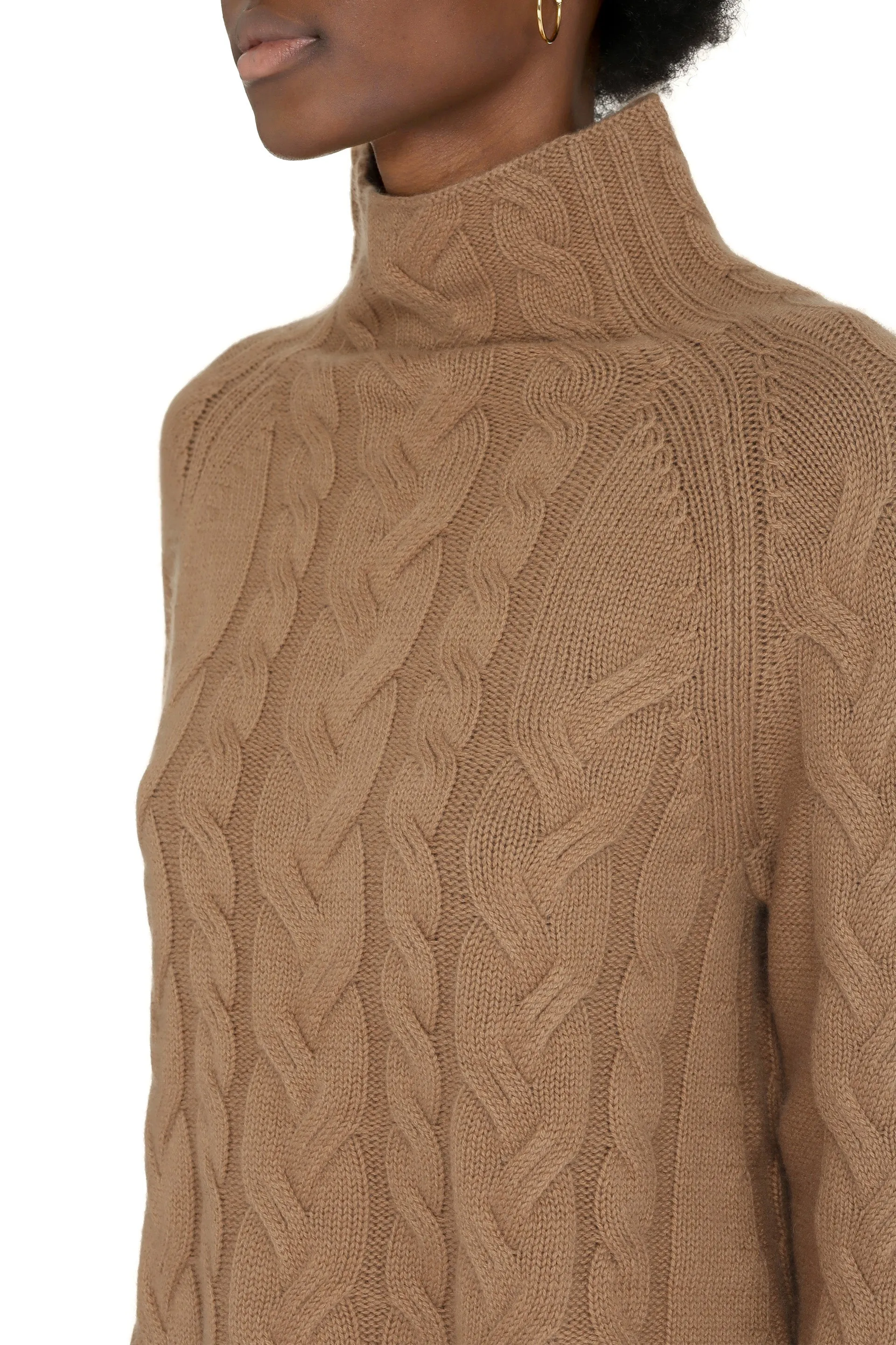 'S Max Mara Cable Knit Turtleneck Jumper