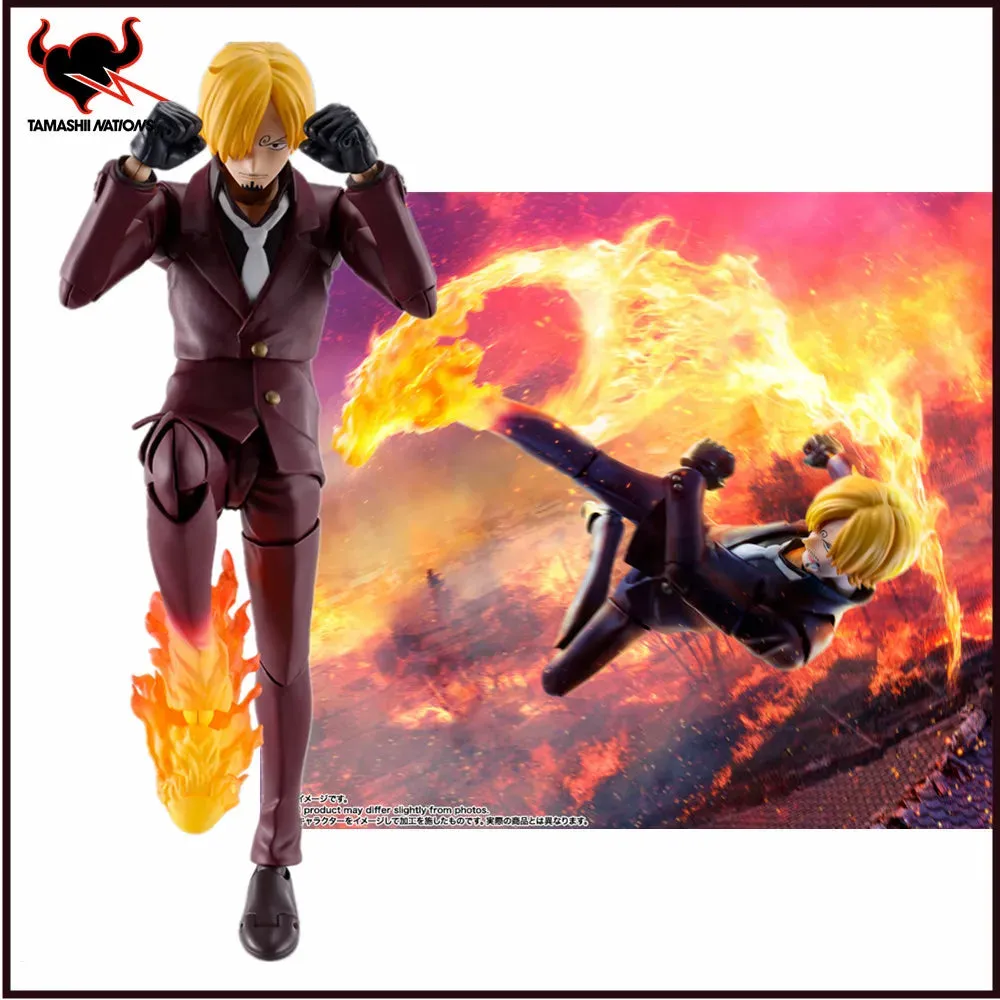 S.H.Figuarts Zoro Sanji LUFFY One Piece Anime The Raid on Onigashima Toys for Children CPVC Action Figure