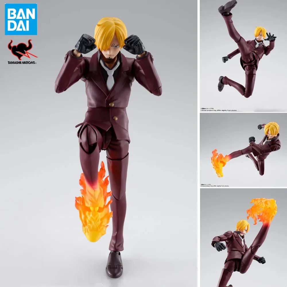 S.H.Figuarts Zoro Sanji LUFFY One Piece Anime The Raid on Onigashima Toys for Children CPVC Action Figure