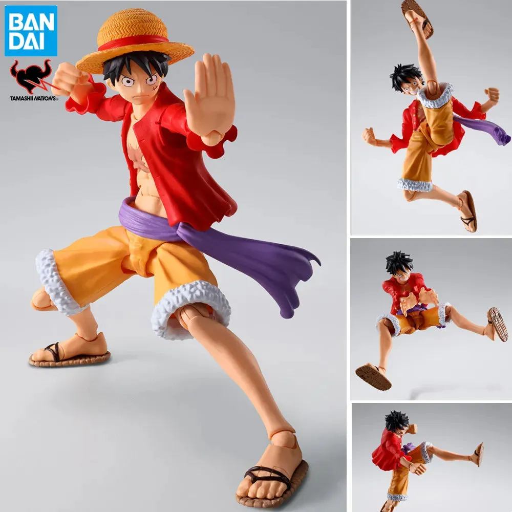 S.H.Figuarts Zoro Sanji LUFFY One Piece Anime The Raid on Onigashima Toys for Children CPVC Action Figure