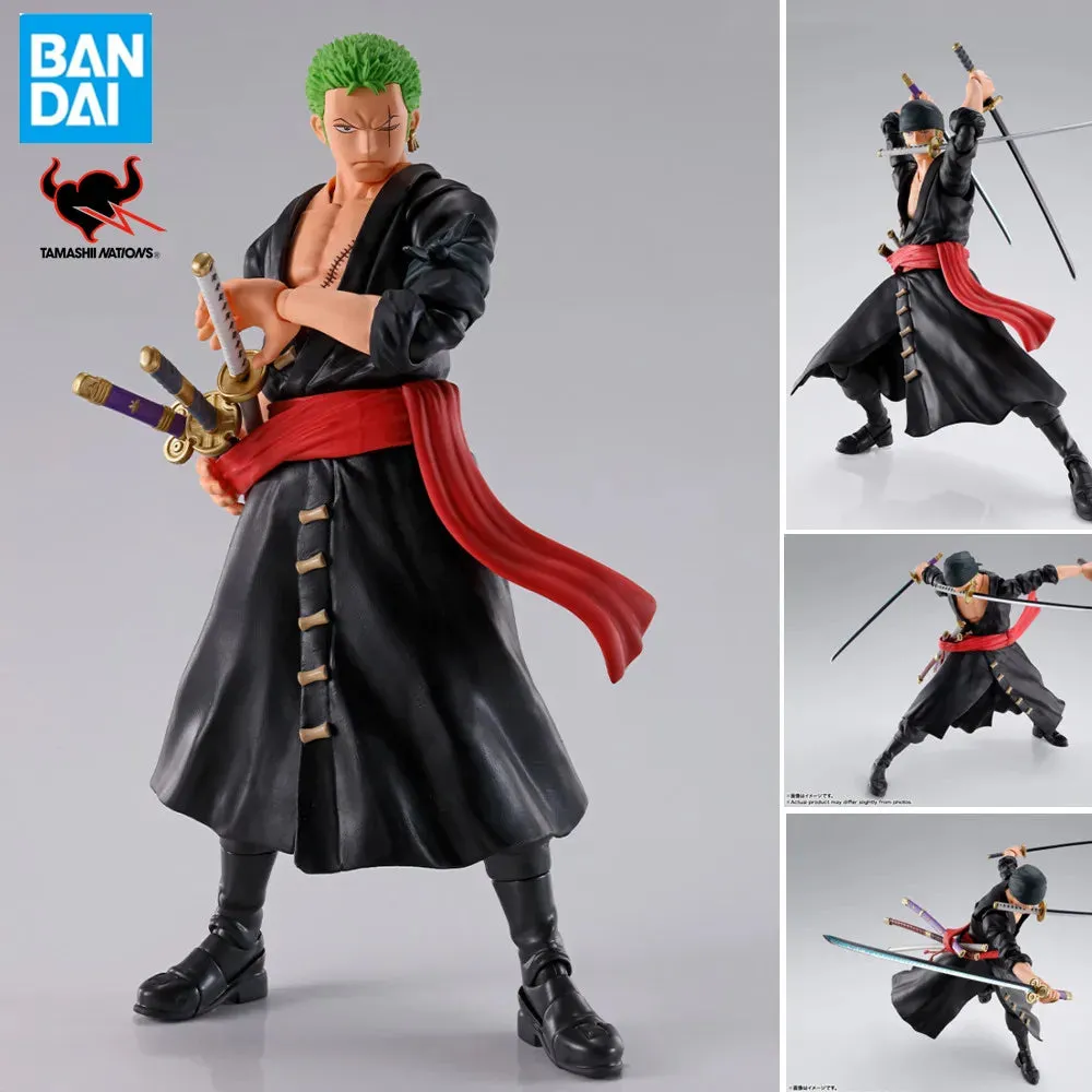 S.H.Figuarts Zoro Sanji LUFFY One Piece Anime The Raid on Onigashima Toys for Children CPVC Action Figure