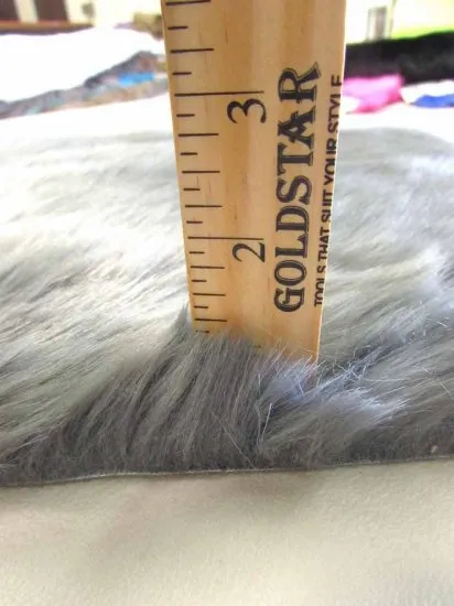 Short Shag Faux Fur Fabric / Pewter / EcoShag 15 Yard Bolt