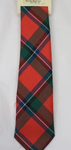 Sinclair Ancient Red Tartan Tie