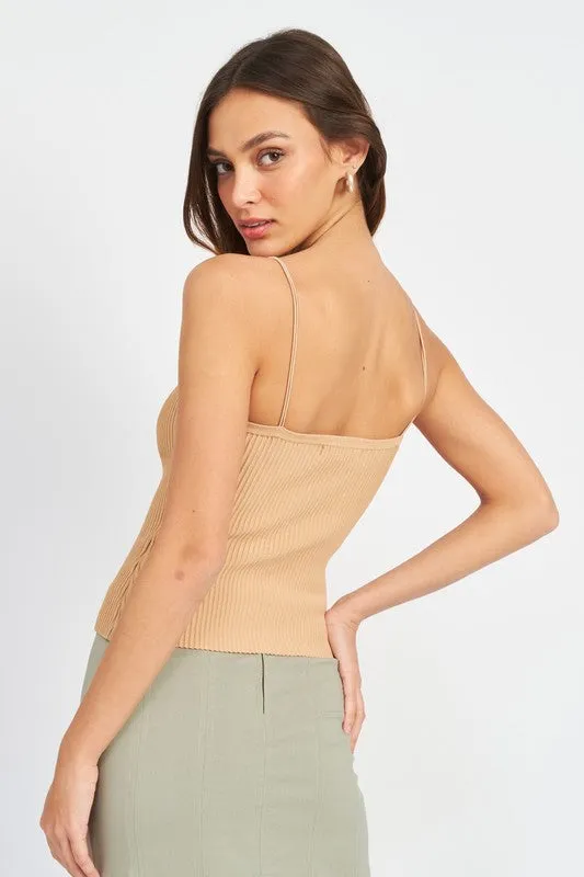 SPAGHETTI STRAP CAMI TOP