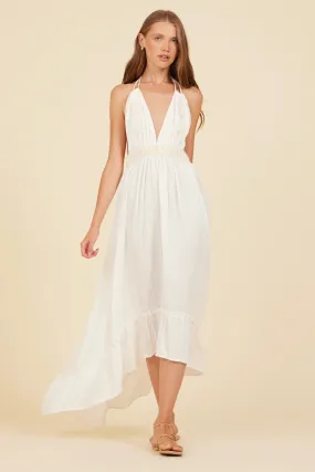 Surf Gypsy Gauze Halter Maxi Dress