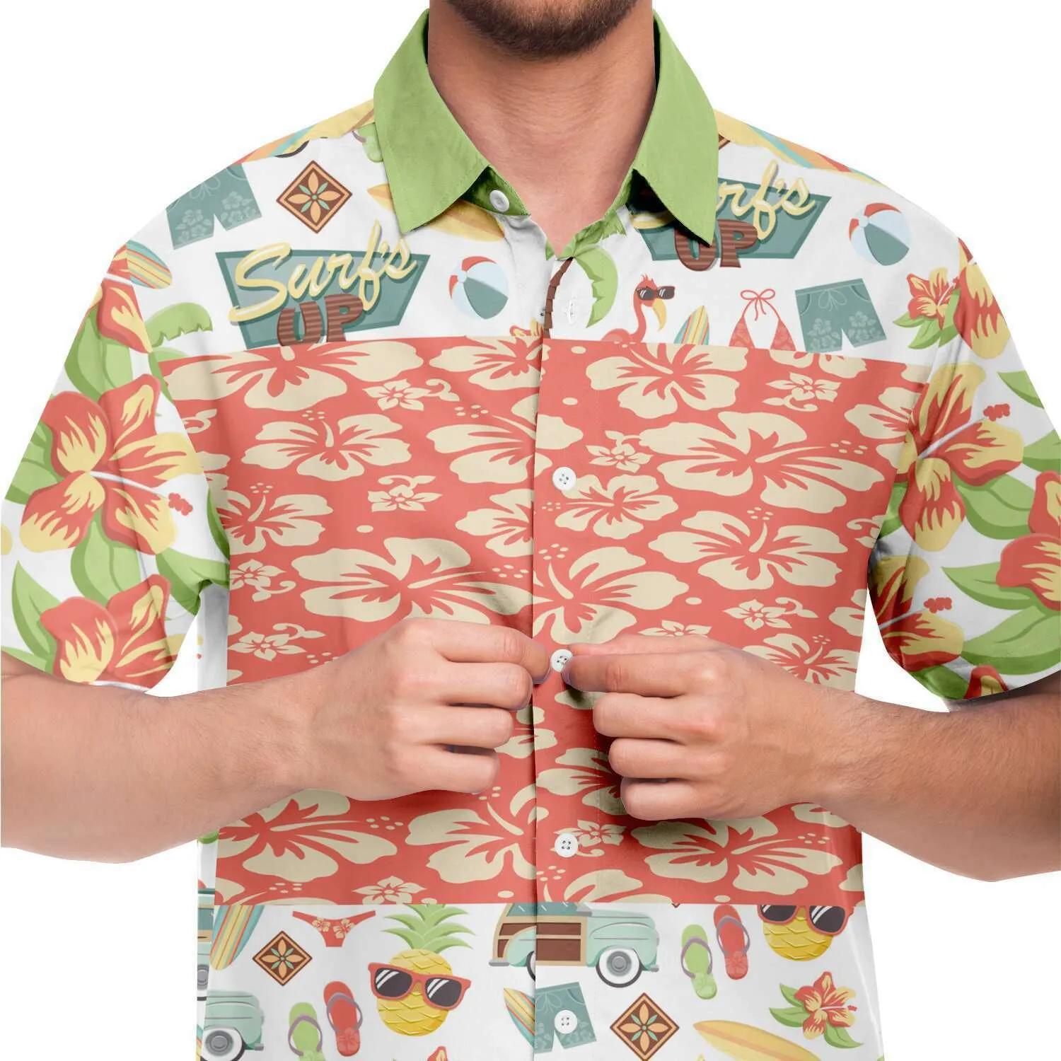 Surf's Up Kowabunga S/S Button Down Shirt