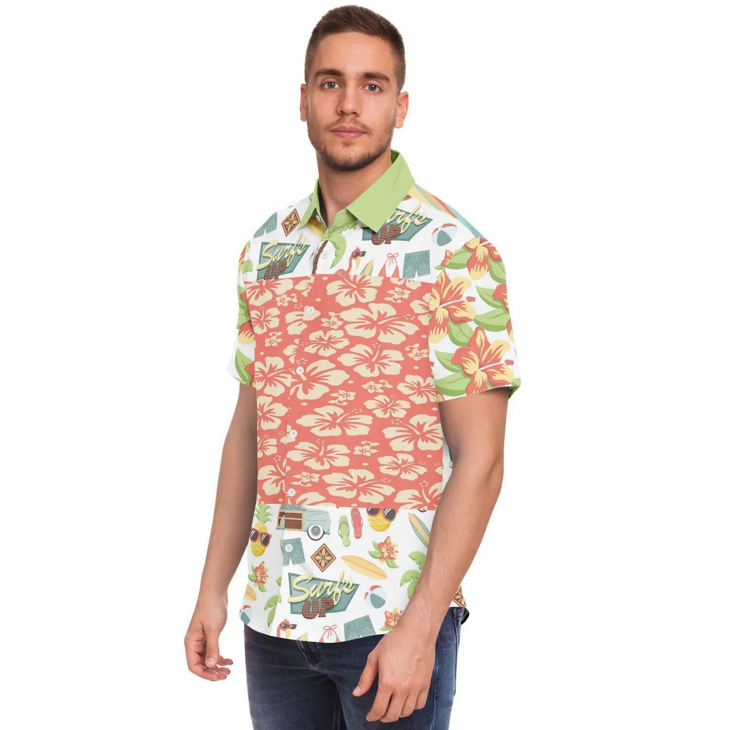 Surf's Up Kowabunga S/S Button Down Shirt