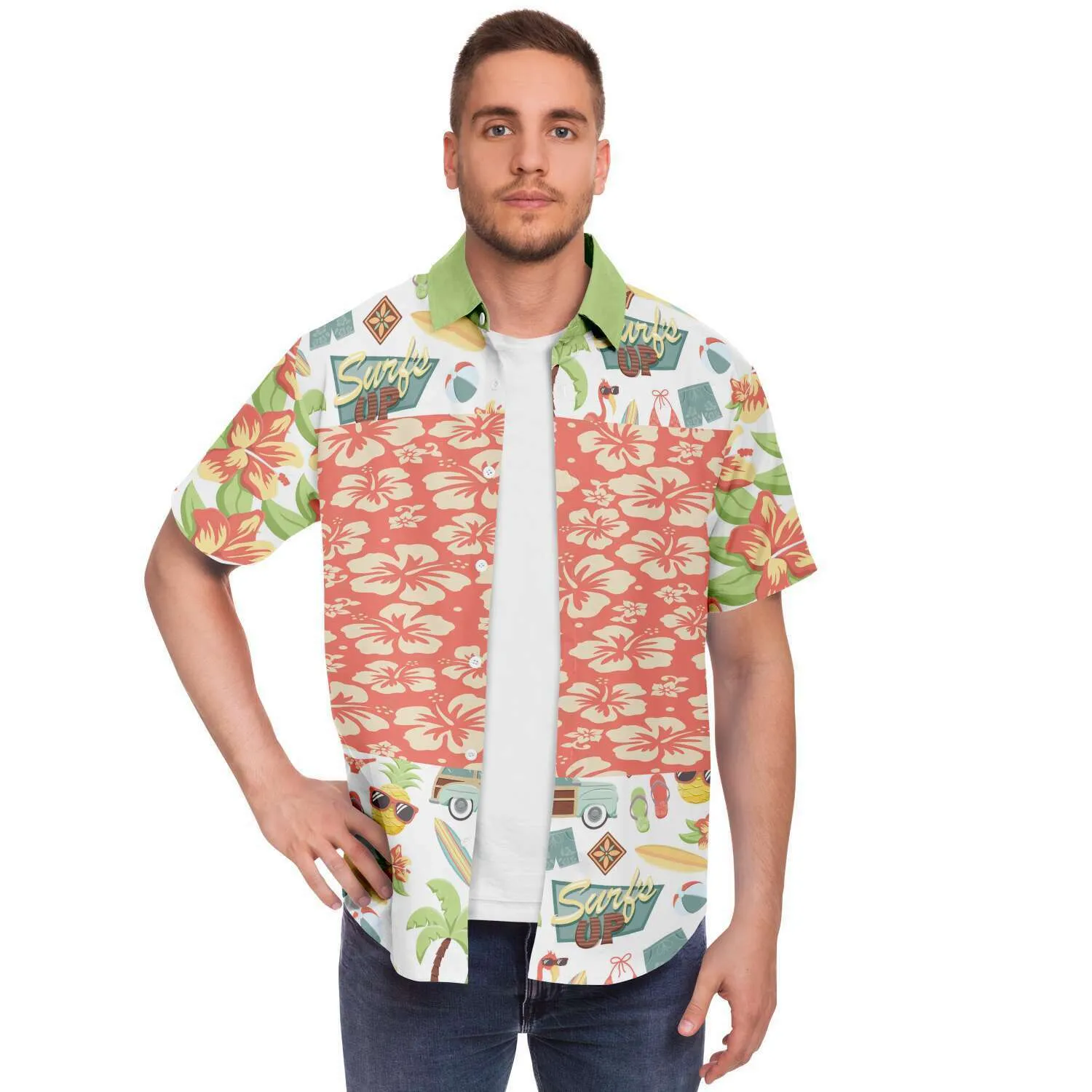 Surf's Up Kowabunga S/S Button Down Shirt