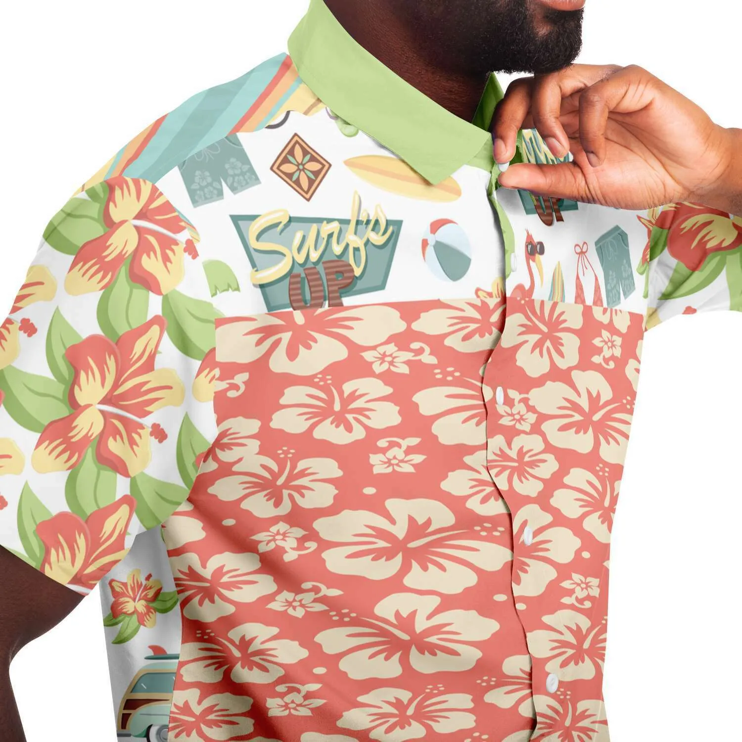 Surf's Up Kowabunga S/S Button Down Shirt