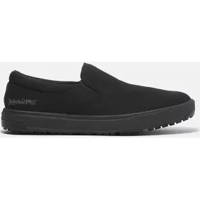 Timberland Pro Men's Burbank ST Slip On Work Shoe -Black- TB0A619Y001