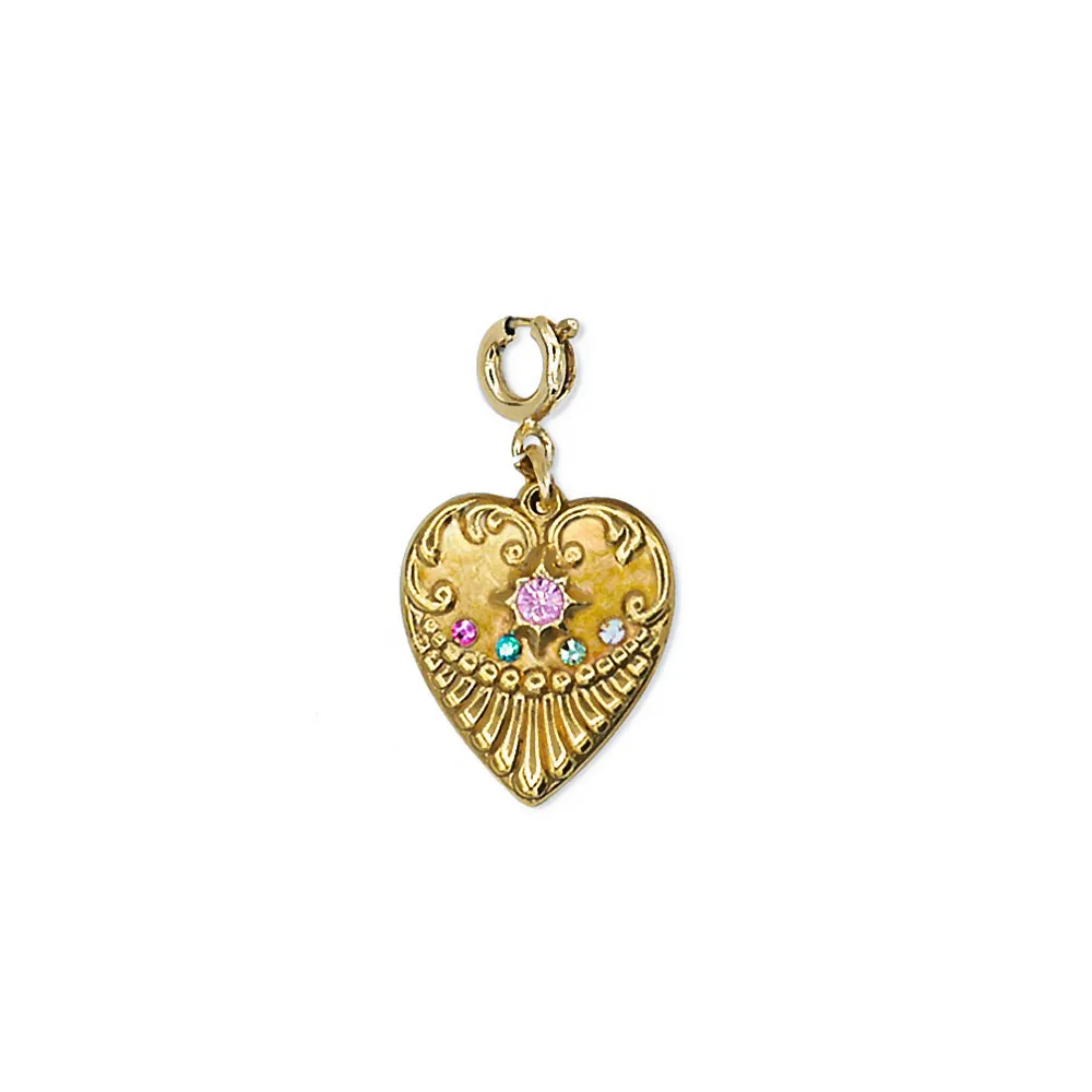 Vintage Inspired Heart Charm