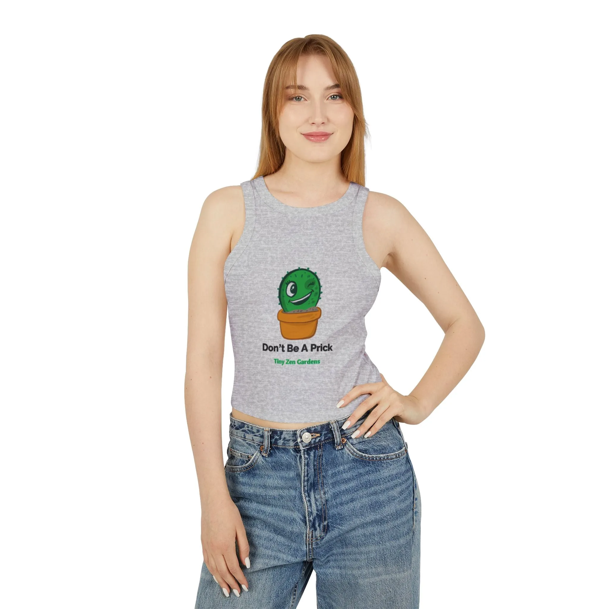 Women's Racer Tank Top | Don’t Be A Prick | Tiny Zen Gardens